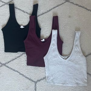 3-Pack Ribbed Tanks